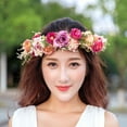 thumbnail image 4 of Diadema para mujer Diadema floral con cinta Headwear Prop Guirnalda floral para boda Cumpleaños Cabeza Guirnalda Festival de pya Sunnimix Guirnalda floral, 4 of 8