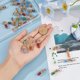 thumbnail image 3 of 30 colgantes de botella de los deseos con cuentas de vidrio de colores, estilo europeo., 3 of 7