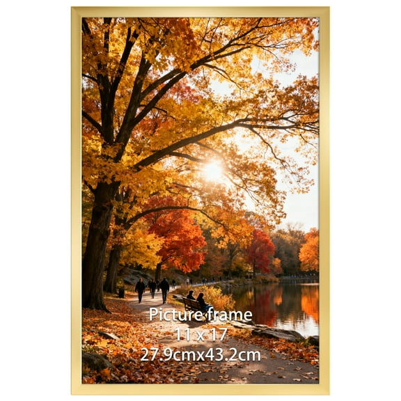 11x17 Frame Gold Photo Poster Frame for Wall Mounted