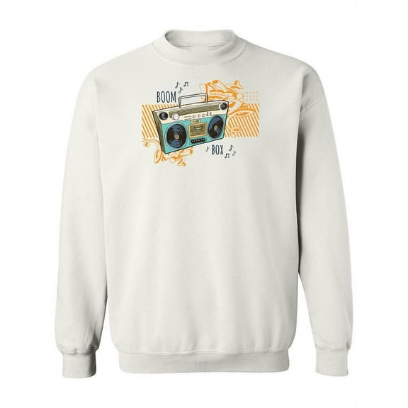Retro Boombox Design Sweatshirt Women -Image by Shutterstock, Female 4X-Large