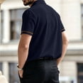 thumbnail image 4 of Qwertyu Breeze Polo Shirts for Men Beer Belly Wearbreeze Collared Textured Stretchy Quick Dry Casual Short Sleeve Golf Shirt Dark Gray XL, 4 of 6