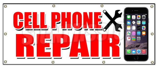 WE BUY AND SELL USED PHONES BANNER SIGN cellphones iphone lg samsung 