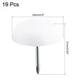 Uxcell White Plastic Floor Protector Furniture Table Chair Leg Nail Pad