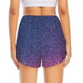 thumbnail image 2 of Lsque Violet Glitter Printed Women's Running Shorts with Liner Pockets,Elastic Quick Dry Workout Athletic Gym Yoga Shorts,Womens High Waist Shorts-X-Large, 2 of 9