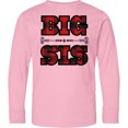 thumbnail image 3 of Inktastic Big Sis Buffalo Plaid Sister Long Sleeve Youth T-Shirt, 3 of 5