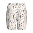 thumbnail image 7 of Daiia Purple Flower Rabbit Mens Woven Stretch Pajama Short,Short Pajama Pants-Small, 7 of 7