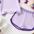 thumbnail image 4 of kmaduk Girls Clothes Color Block Sleeveless Tank Top with Shorts 2PCS Summer Outfits Purple,Size 1-2 Years, 4 of 6