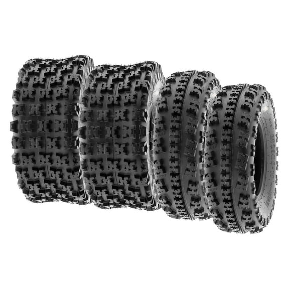 SunF ATV All Terrain Sport Quad Tire 22x7-10 & 20x11-8 6 PR Tubeless A027 (Set of 4)