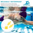thumbnail image 4 of pitrice Waterproof Nose Clip Swimming Earplug Water Sports for Protection Ear Protector Yellow 1Set, 4 of 6