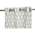 thumbnail image 2 of 2 Piece GEO Flocked Sheer Grommet Window Curtain Panels 38" X 84" Total 76" X 84" Grey, 2 of 6