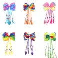 thumbnail image 2 of Miangastore Colorful Hair Ties Bowknot Hair Rings Creative Hair Rope Kids Ponytail Holder for Girls Pink Braid, 2 of 8