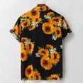 thumbnail image 3 of TIHLMK T-Shirts pour Hommes Chemise Décontractée Hawaïenne à Manches Courtes Colorée d'Été avec Boutons, 3 of 8