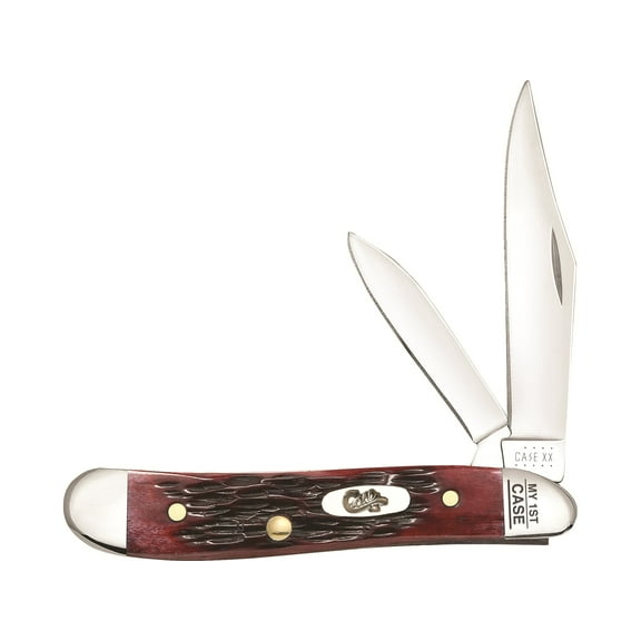Case XX Knives Jigged Old Red Bone My First Case Peanut Stainless Pocket Knife