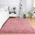 thumbnail image 4 of Dwelke Ultra Fluffy Rug Indoor Plush Soft Carpet for Living Room Anti-Skid Durable Area Rug 4x5.3ft Blush, 4 of 7