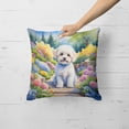 thumbnail image 2 of Maltipoo Spring Path Throw Pillow 18 in x 18 in, 2 of 5