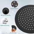 thumbnail image 4 of Rain Shower Head Round High Pressure Showerhead UltraThin Stainless Steel High Flow Rainfall Shower Head with Silicone Nozzle Chrome, 4 of 7