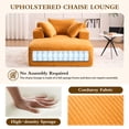 thumbnail image 2 of Oversized Chaise Longue Chair Indoor, Modern Upholstered Corduroy Deep Seat Sofa Bed with Throw Pillows and Armrests, Sleeper Sofa Couch for Living Room, Bedroom Apartment, 2 of 7
