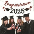 thumbnail image 4 of BKER Bannière de Félicitations Rouge et Noire Décorations de Collation des Grades 2025 Classe de 2025 Décorations Bannière de Collation des Grades Décorations de Fête de Collation des Grades 2025, 4 of 5