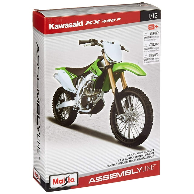 Vehículo fundido a presión Maisto 1:12 Al Kawasaki KX 450F para niños