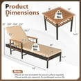 thumbnail image 3 of Costway 2-Piece Patio Rattan Chaise Lounge with Side Table Outdoor Reclining Chair Set Mix Brown,Beige, 3 of 10