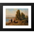 thumbnail image 2 of Carl Schlesinger 14x11 Black Modern Framed Museum Art Print Titled - Shepherd Scene (1853), 2 of 5