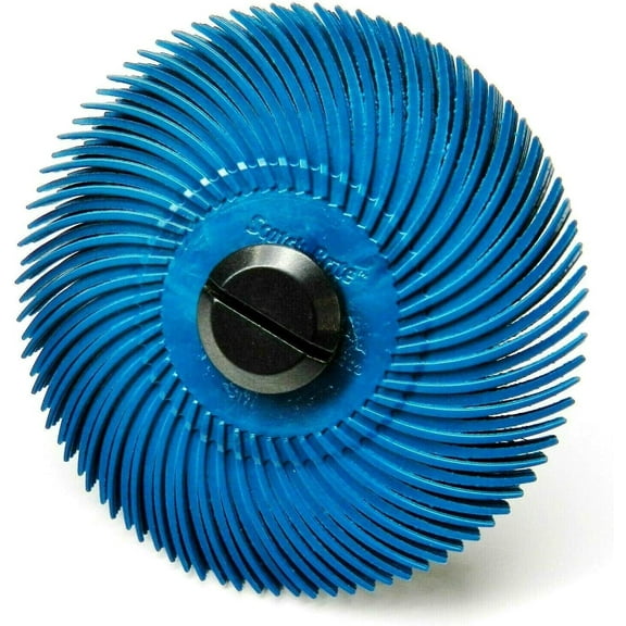 3M Radial Bristle Disc 3" 400 Grit Blue with 1/4" Mandrel 6 Brushes and Arbor Set by Jets