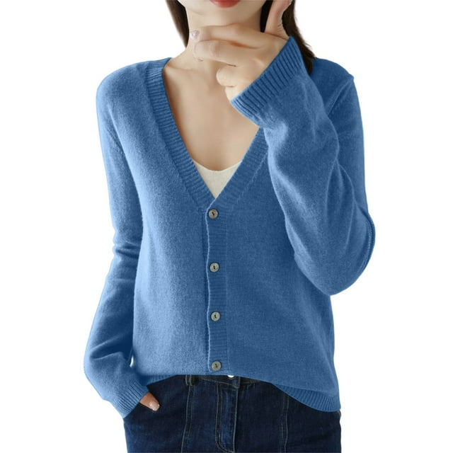 Lightweight Knit Cardigan Short Open Front Sweater Outerwear Casual Loose Fit Thin Fall Versatile Top