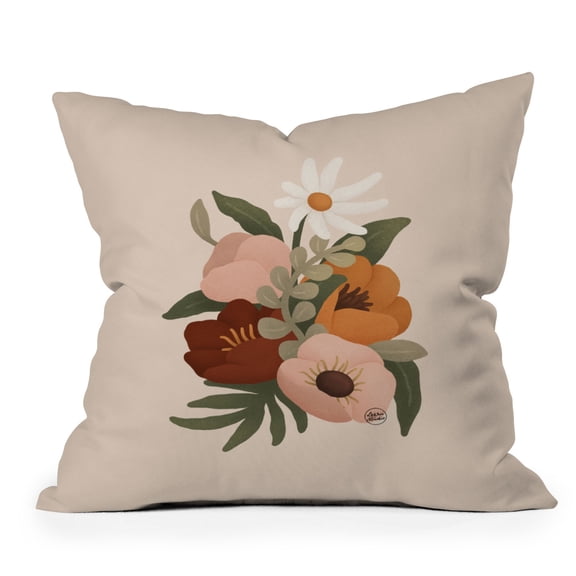 Society6 Gloria Floral by Lebrii Throw Pillow