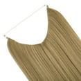 thumbnail image 5 of Women Invisible Wire Hair Extensions Hidden No Clip Natural Hair Extensions Long Soft Silky Straight Curly Hairpiece Wavy Hidden Hair Extension Synthetic Hairpieces 18-22 inch Hairpiece, 5 of 8
