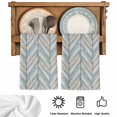 thumbnail image 5 of Wood Grain Kitchen Towels Set of 2, Vintage Geometric Wooden Planks Brown Green Absorbent Dish Towels for Kitchen, Microfiber Hand Towel, Quick Drying Tea Towel for Cleaning Decorative Dishcloths, 5 of 7
