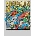 thumbnail image 2 of Justice League Heroes Boy's Heather Grey T-shirt-Small, 2 of 3