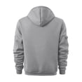 thumbnail image 4 of Men's Winter Fleece Multi-pocket Zipper Sweatshirt Suit Personalized Casual Hoodie Set, for Outdoor Activities and Winter Casual Wear,Light Gray,XL, 4 of 5