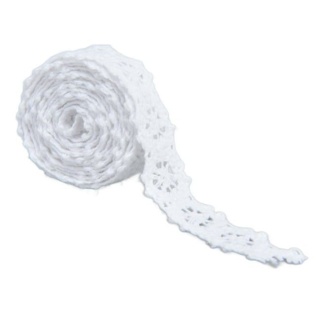 Lace Ribbon, Touch Comfort Retro Style DIY Lace Fabric For Gift Packaging For Bridal Wedding Decorations White,Beige