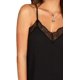 thumbnail image 4 of Camiseta sin mangas con cuello en V para mujer con tirantes finos y encaje Adepaton  CJWUS-6020, 4 of 4