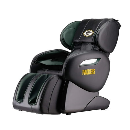 NFL Greenbay Electric Full Body Shiatsu Massage Chair Foot Roller Zero Gravity w/Heat