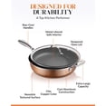 thumbnail image 5 of Gotham Steel 5.5 Qt Saute Pan with Lid, Diamond Reinforced Ceramic Nonstick Deep Frying Pan, Large Jumbo Cooker Frying Skillet with Stay Cool Handles, Oven & Dishwasher Safe, Brown, 5 of 8