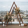 thumbnail image 5 of LUVODI 2PCS Wood Wedding Arch 9.8FT/8.3FT Triangle Ceremony Backdrop Stand for Garden Parties Decor, 5 of 9