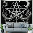 thumbnail image 4 of Orinice  Witchy Snake Tapestry Moon Phase Tapestries Mystic Gothic Tapestry Skull Tapestry Black and White Stars Tapestry Wall Hanging for Bedroom, Living Room 50x40inch, 4 of 6
