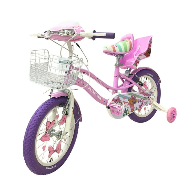 Bicicleta R16 Bimex Dolly con Luz y Sonido Blanco/Rosa/Morado