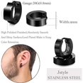 thumbnail image 2 of Katea Stainless Steel Unique Small Creole Earrings For Men Huggie Earrings, 2 of 5