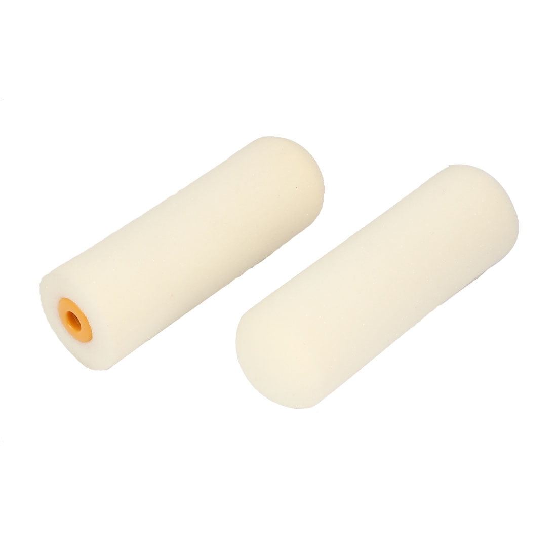 House Wall Floor Decor Tool Round Head Sponge Paint Roller 4 White 2pcs