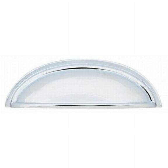4 in. Center to Center Cup Cabinet Pull, Bright Chrome