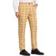 thumbnail image 4 of Pantalones de negocios de cuadros ligeros para hombre Inspire Chic, corte regular, frente plano, talla 30, color amarillo, 4 of 7