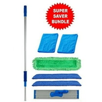 18 inch Professional Commercial Microfiber Mop With Three 18 inch Premium Microfiber Mop Pads and 2 Bonus Microfiber Towels