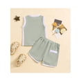 thumbnail image 3 of CIYCuIT 3M-3T Toddler Baby Boys Summer Outfits Patchwork Sleeveless Tank Tops Casual Elastic Waist Shorts 2Pcs Infant Loose Short Pants Sets for Daily Vacation, 3 of 9