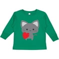 thumbnail image 3 of Inktastic Heart Cat Boys or Girls Long Sleeve Toddler T-Shirt, 3 of 5