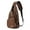 Light Brown, variant on Luxtrada Sling Backpack Anti-Theft Leather Bag One Strap Crossbody Shoulder for Travel Sport Hiking Daypacks for Men Women with USB Charging Port
