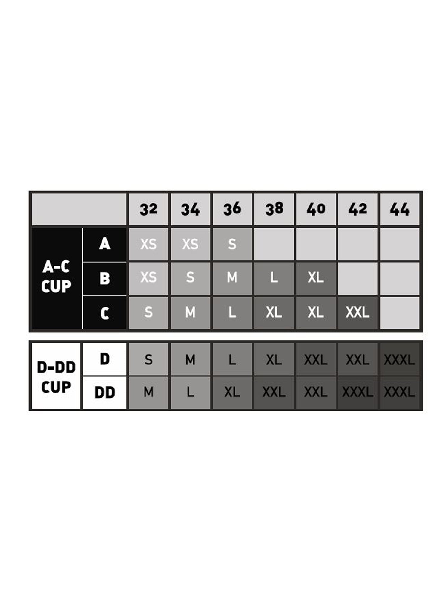 nike sports bra size