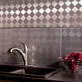thumbnail image 3 of FASÄDE Miniquattro Decorative Vinyl Backsplash Panel in Brushed Aluminum (6X6 Inch Sample), 3 of 6