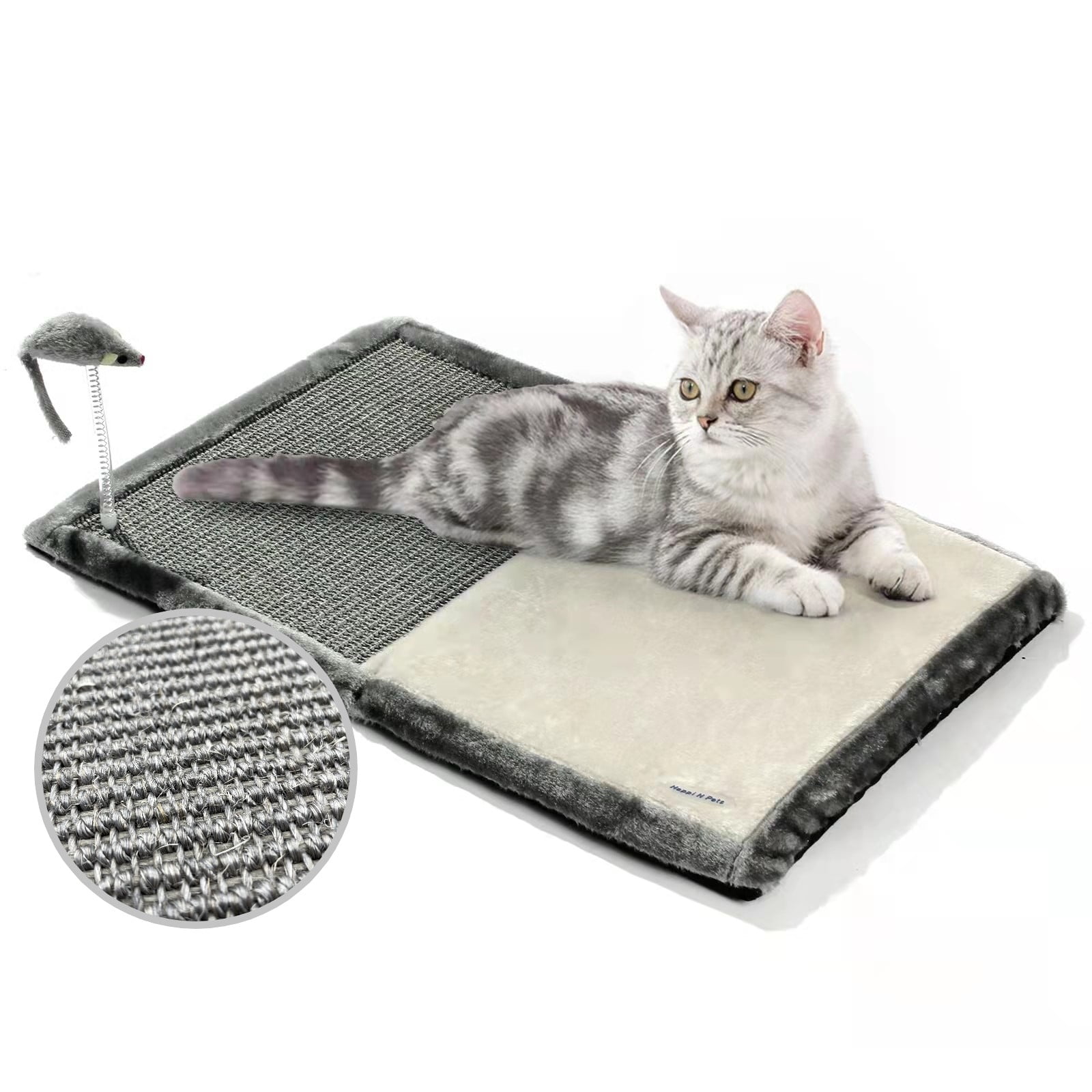 Wat is er mis Ooit Voorzitter Happi N Pets 3 in 1 Foldable Cat Scratcher Mat, Portable Natural Sisal Cat  Scratcher for Travel & Save Space, Durable Carpet Cat Scratching Pad with  Memory Foam Cat Bed & Cat